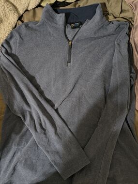 mondetta outdoor projects Men's Blue Quarter-Zip Sweater - Lightweight Pullover